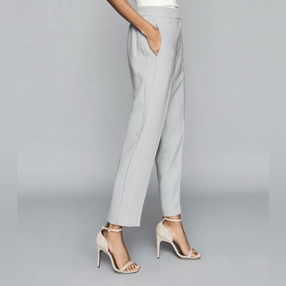 Reiss Savannah Satin Straight-leg Trousers Size 10